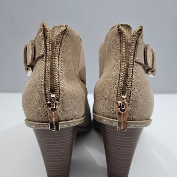 Vince Camuto Fareena Ankle Bootie Womens 11 Tan Leather Peep Toe Block Heel NEW - Picture 10 of 15